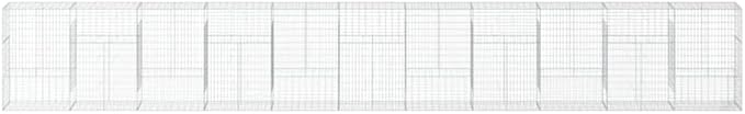 36ft Galvanized Steel Raised Planter Bed Garden Box with Cover, 433.1"x19.7"x59.1" Outdoor Metal Planter for Landscaping, Vegetable Flower Beds