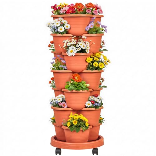 7 Tier Vertical Garden Planter (Red / 7 Tier)