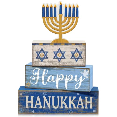 4 Pcs Hanukkah Table Decor for Home (Candlestick 2)