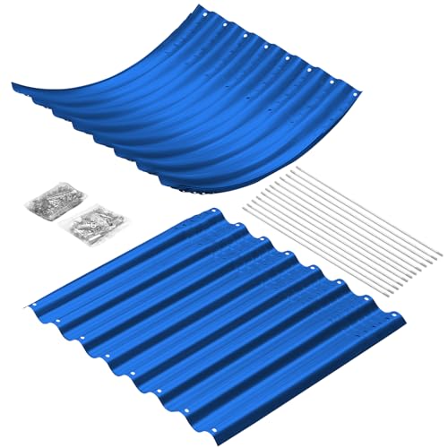 6x3x3ft Oval Galvanized Raised Garden Beds (Royal Blue / 6x3x3ft)