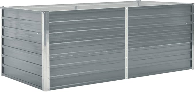 Raised Garden Bed,Garden Bed,Rectangular Planter,Raised Garden Beds Outdoor,Herb Garden Planter Outdoor,for Backyard,Patio,Balcony,Deck,63"x31.5"x17.7" Galvanized Steel Gray
