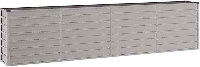 vidaXL Raised Garden Bed - Corten Steel Planter, 126"x15.7"x30.3", Weather Resistant Rusty Brown for Patio and Balcony