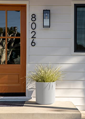 Demi Series Round Planter for Porch (White / 16 inch)
