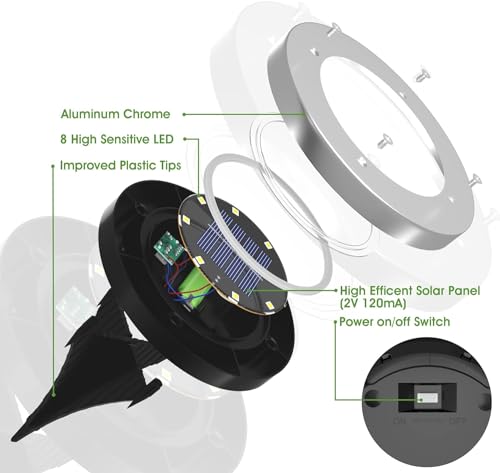 Solar Lights Outdoor Waterproof (Warm)