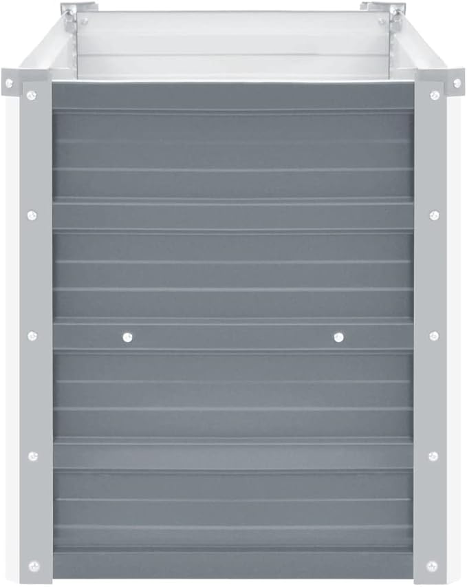 Garden Raised Bed,Garden Bed,Rectangular Planter,Raised Garden Beds Outdoor,Herb Garden Planter Outdoor,for Backyard,Patio,Balcony,Deck,Galvanized Steel 39.4"x15.7"x17.7" Gray