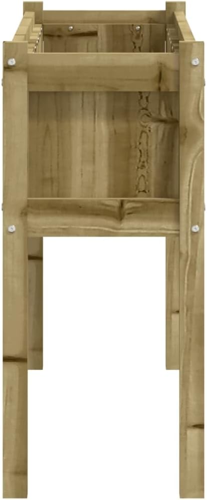 Garden Planters with Legs 2 Pcs Raised Outdoor Planter Boxes for Flowers Vegetables Wooden Pine 43.3 x 12.2 x 27.6 Inch for Patios, Balconies, Garden Raised Beds, Elevated Planter Boxes