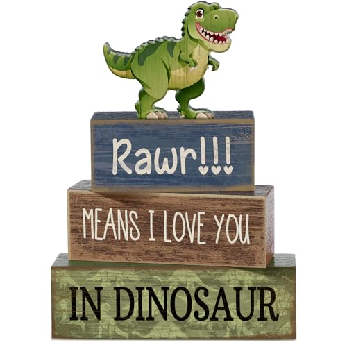 4 Pcs Dinosaur Table Decorations Wooden Dinosaur Party Decor (Dinosaur)