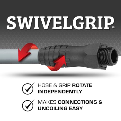 Colors SwivelGrip Garden Hose 5 (SwivelGrip / Slate Grey / 100ft)