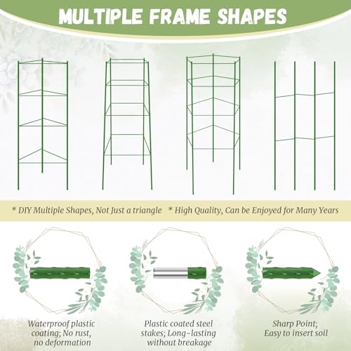 4 Pack Tomato Cage for Garden (Green 4 Pack / 48 Inches)