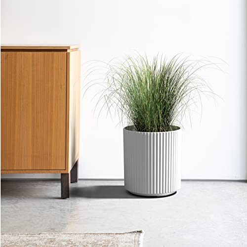 Demi Series Round Planter for Porch (White / 16 inch)