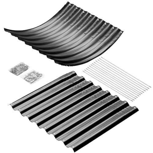 6x3x3ft Oval Galvanized Raised Garden Beds (Dark Grey / 6x3x3ft)