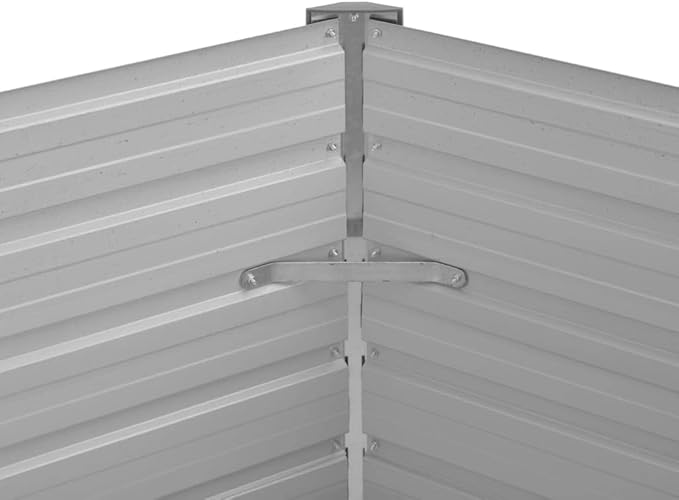 Garden Raised Bed Brown 50.8"x50.8"x30.3" Galvanized Steel,Raised Garden Bed,Outdoor Planters for Flower Herb Garden