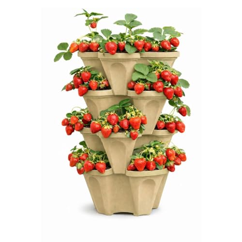 Stackable Vertical Planter Tower (Desert Sand / Small)