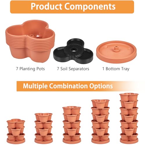 7 Tier Vertical Garden Planter (Red / 7 Tier)
