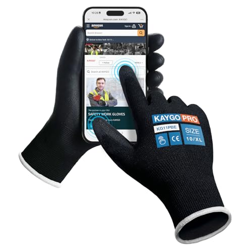 Safety Work Gloves (Black (Touch Screen) / X-Large)