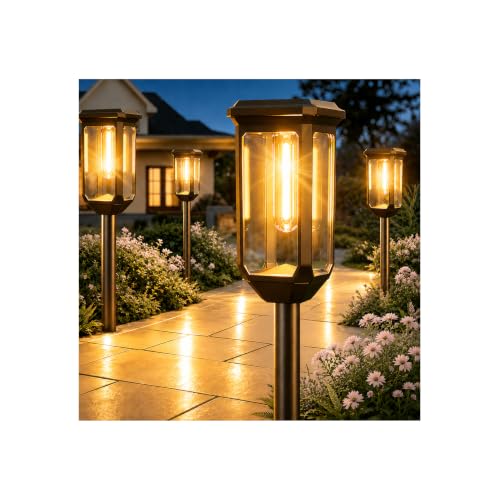 Solar Pathway Lights Outdoor 4 Pack