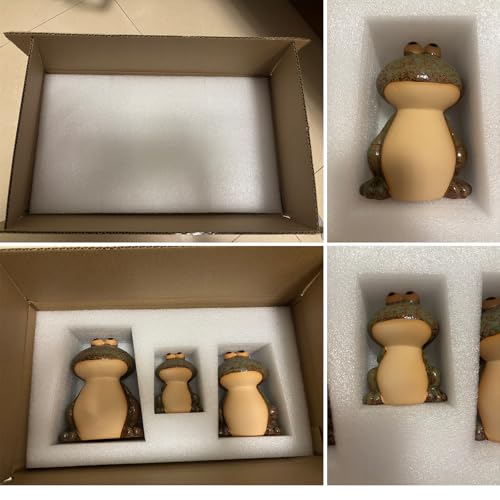 Ceramic Frog Garden Decor Set of 3
