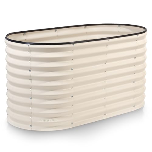 Galvanized Raised Garden Beds Outdoor (White / 4×2×2 Ft)