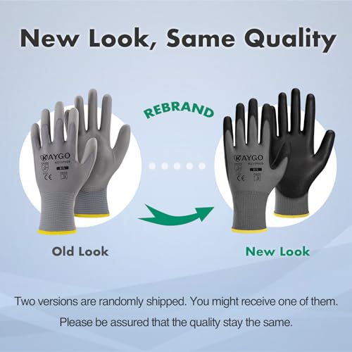 Safety Work Gloves for Men Women (Grey / Small)