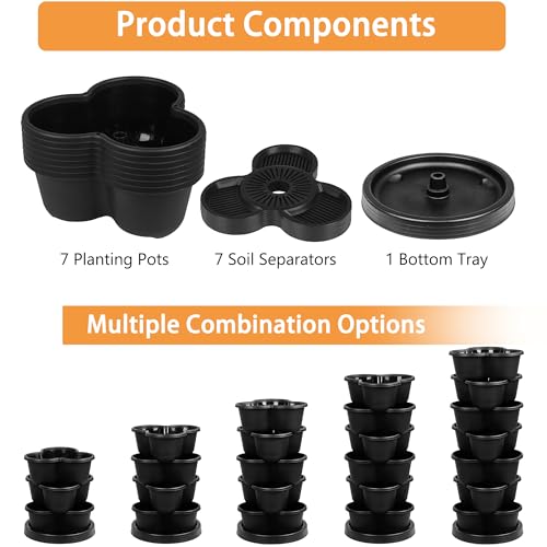 7 Tier Vertical Garden Planter (Black / 7 Tier)