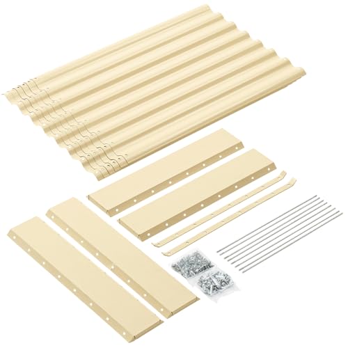 6x3x2ft Galvanized Raised Garden Bed (6×3×2ft（Rectangular） / Cream Yellow)