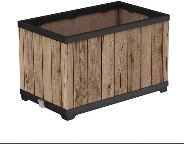 Raised Garden Bed Outdoor Planter Box, Wood-Look, Weather-Resistant, for Vegetables, and Flowers – Backyard, Patio, or Balcony Gardening (30" Resin-29 Gal.)