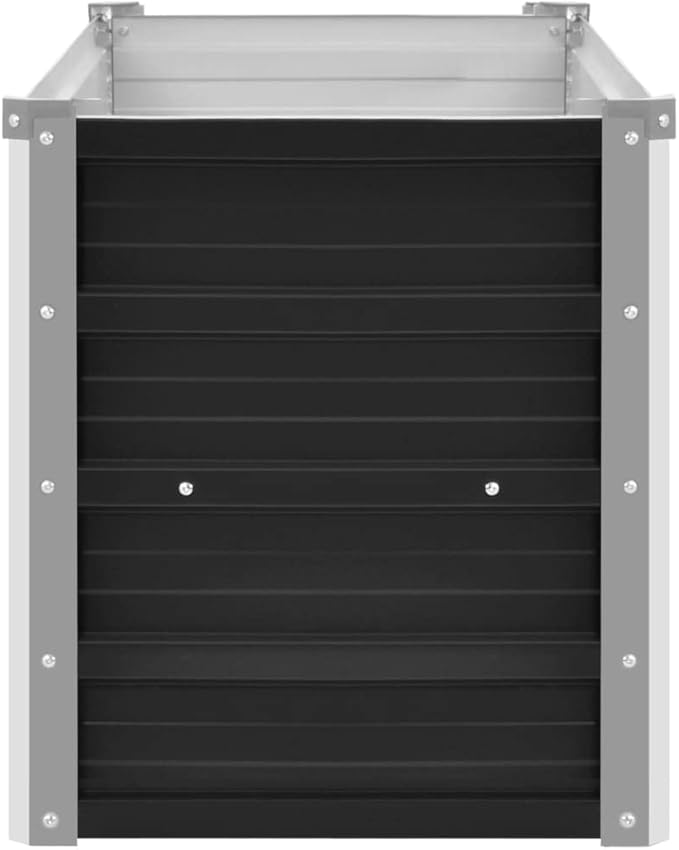 Garden Raised Bed Anthracite 39.4"x15.7"x17.7" Galvanized Steel,Raised Garden Bed,Outdoor Planters for Flower Herb Garden