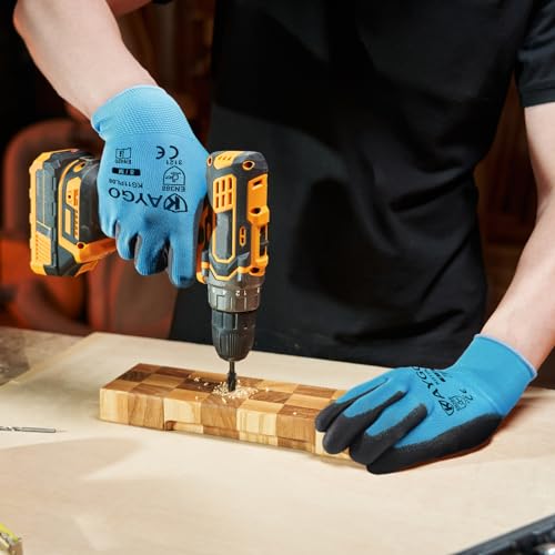 Safety Work Gloves for Men Women (Blue / Medium)