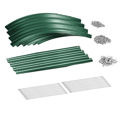 8×2×1ft Galvanized Raised Garden Bed Kit (Green / 8x2x1ft)