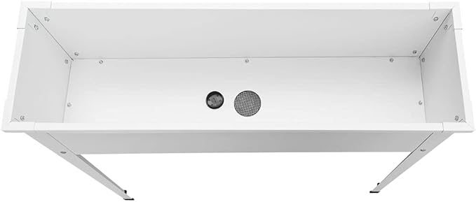 Hanover 39-In. Raised Garden Bed Planter Box with Legs for Flowers, Herbs and Vegetables, Powder-Coated Galvanized Steel Garden Box for Balcony, Patio, Porch, or Deck, White