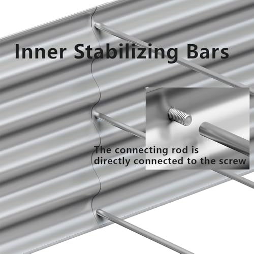 2PCS 4x2x1FT Galvanized Raised Garden Bed (4x2x1(2PCS) / Silver)
