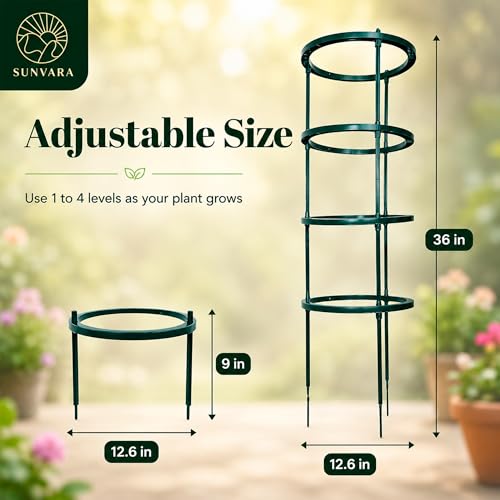 Tomato Cages Heavy Duty Garden Trellis for Raised Beds & Pots