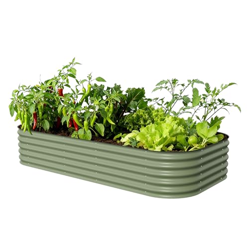 Raised Garden Bed Kit (Olive Green / 17" Tall)