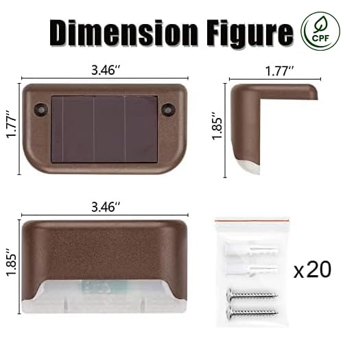 Solar Deck Lights Outdoor 20 Pack (20 / Warm White)