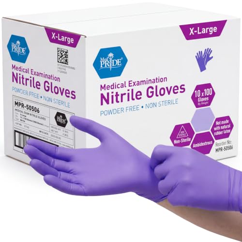Nitrile Exam Gloves (X-Large (Pack of 1000))