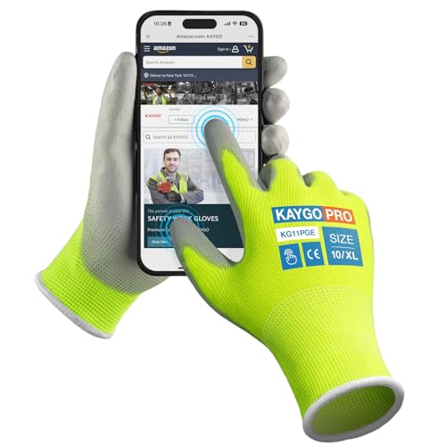 Safety Work Gloves (Green (Touch Screen) / X-Large)