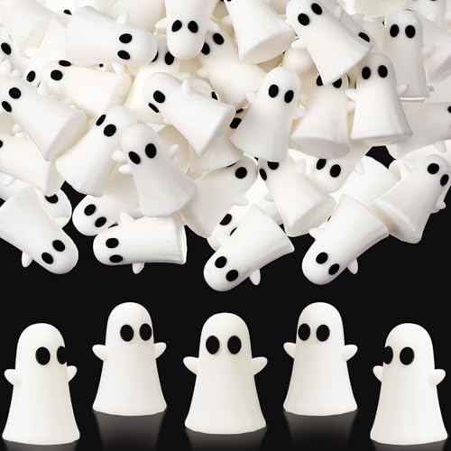 50 Pcs Mini Halloween Ghost Figurines (Halloween Ghost)