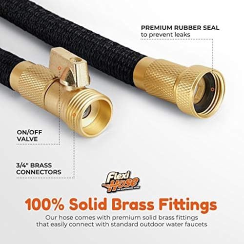 Lightweight Expandable Garden Hose (Black / 150 ft)