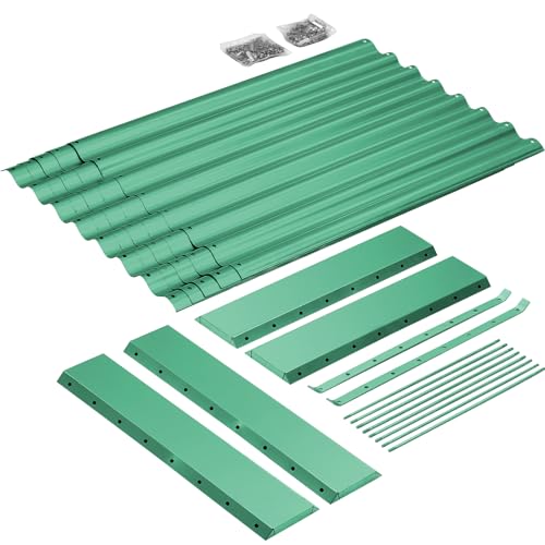 8×4×2 ft Galvanized Raised Garden Bed Kit (8×4×2ft（Rectangular） / Green)