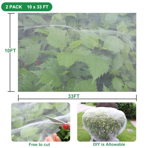 Thicker Garden Netting (2 Pack 10 x 33 FT)