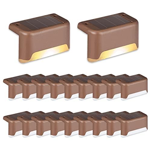 Solar Deck Lights Outdoor 20 Pack (20 / Warm White)