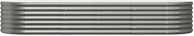 Ground Box s for Plants Raised beds for Gardening BoxGarden Raised Bed Powder-Coated Steel 88.2"x31.5"x14.2" Grayfor Patio Balcony backyards