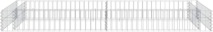 vidaXL Gabion Raised Bed - Durable Galvanized Steel Garden Planter - Proof, Weather- and Easy Assembly - Silver, 78.7"x39.4"x7.9"