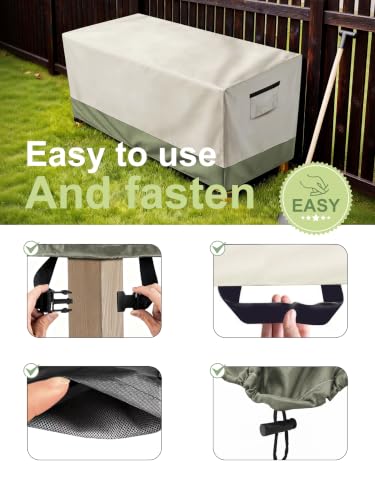 Outdoor Raised Garden Bed Cover for Winter (Beige & Green / 72 x 24 x 30)