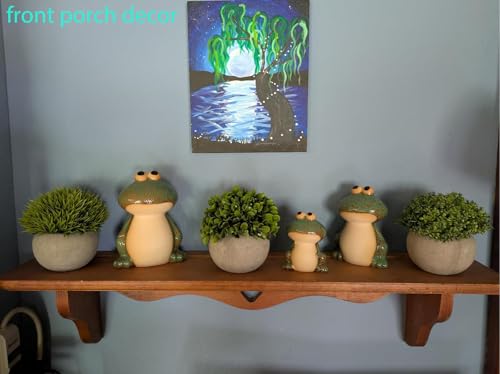 Ceramic Frog Garden Decor Set of 3