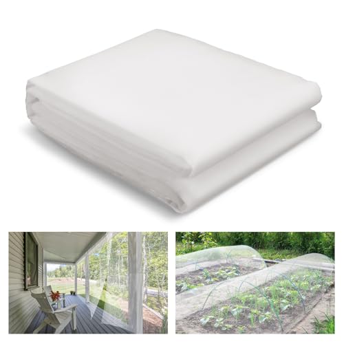 10x20ft Strong PP Nanocomposite Mosquito Net Garden Netting (White / 10x20 FT)
