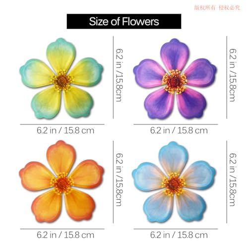 Metal Flowers Wall Decor (Flowers-J)
