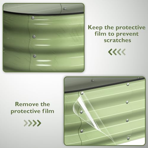 Raised Garden Bed Kit (Avocado Green / 5×2×1 ft)