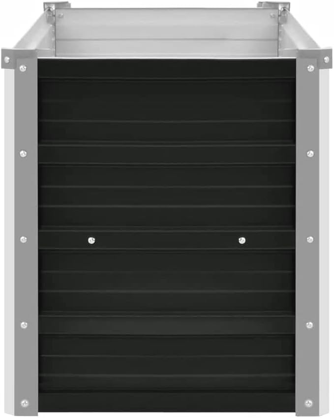 Elevated Box Stand Gardening Box Boxes Garden BedGarden Raised Bed Anthracite 63"x15.7"x17.7" Galvanized Steelfor Patio Balcony backyards