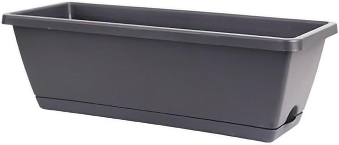 Raised Garden Bed, Rectangular Plastic Planter Raised Beds Large Flower Vegetable Planters Boxes Thicken Planting Pots Plant Containers for Balcony Home Outdoor Window (14 L)